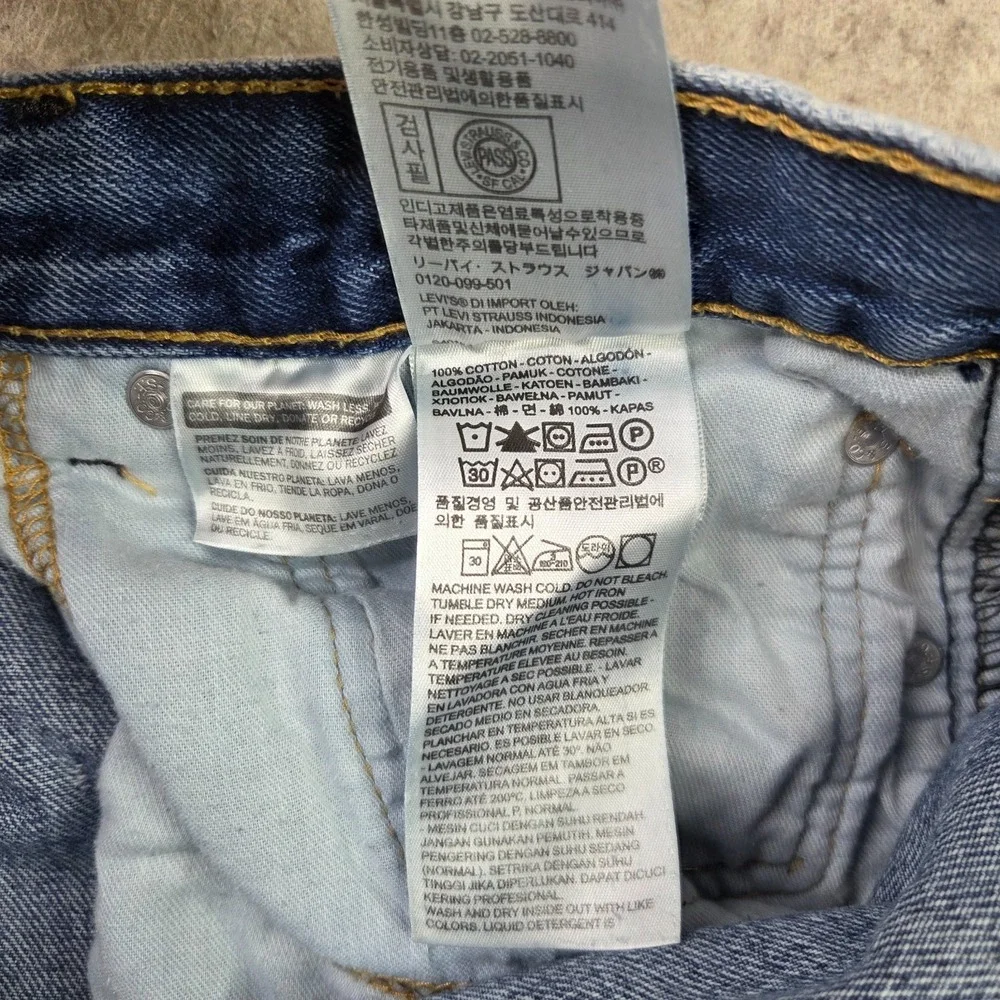Levi's 505 Jeans Mens 38x32 Blue Denim Regular Fit 100% Cotton Straight Leg